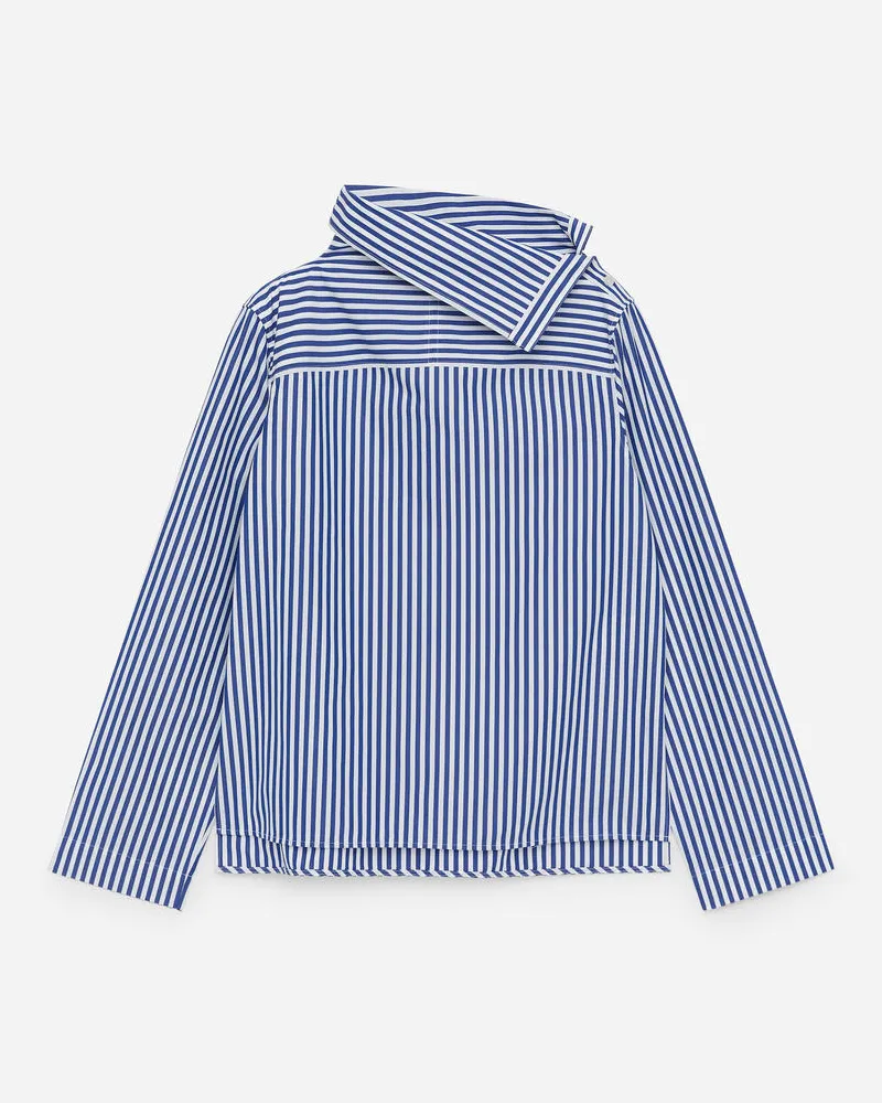 Arket Bluse Mit Weitem Kragen -Blau Blau