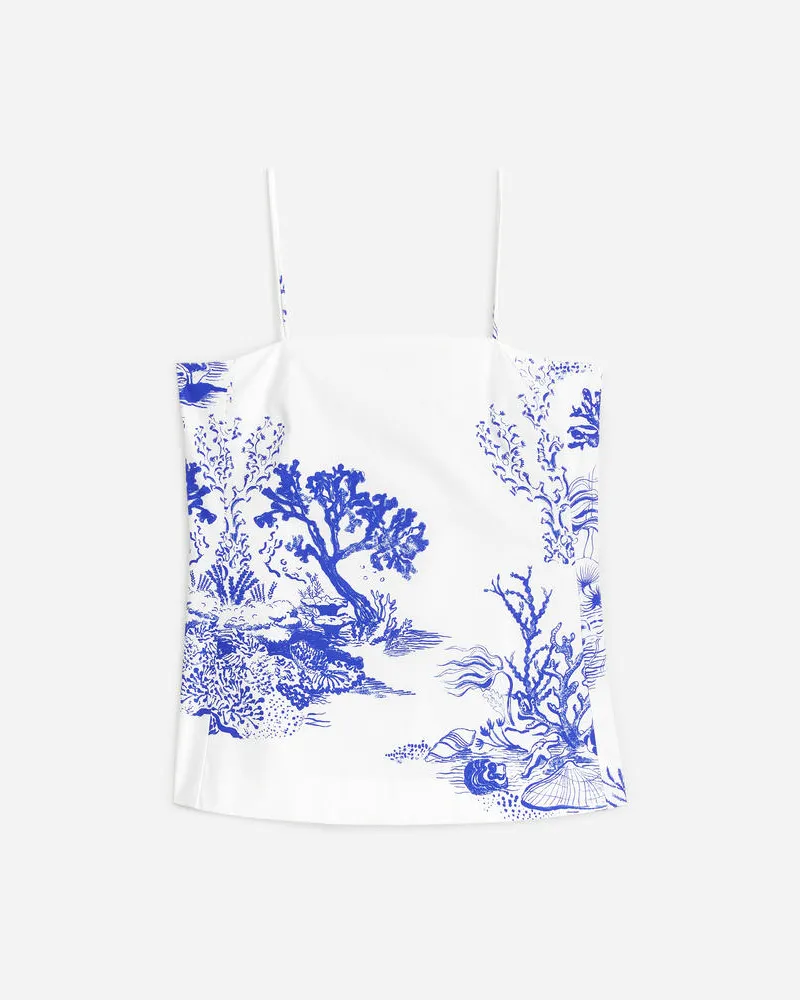 Arket Trägertop Mit Print -Weiß Weiß