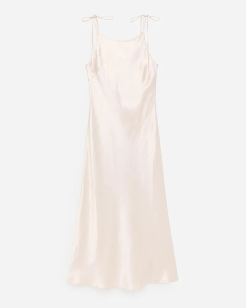 Arket Slipkleid Aus Satin Mit Crinkle-Effekt -Rosa Rosa