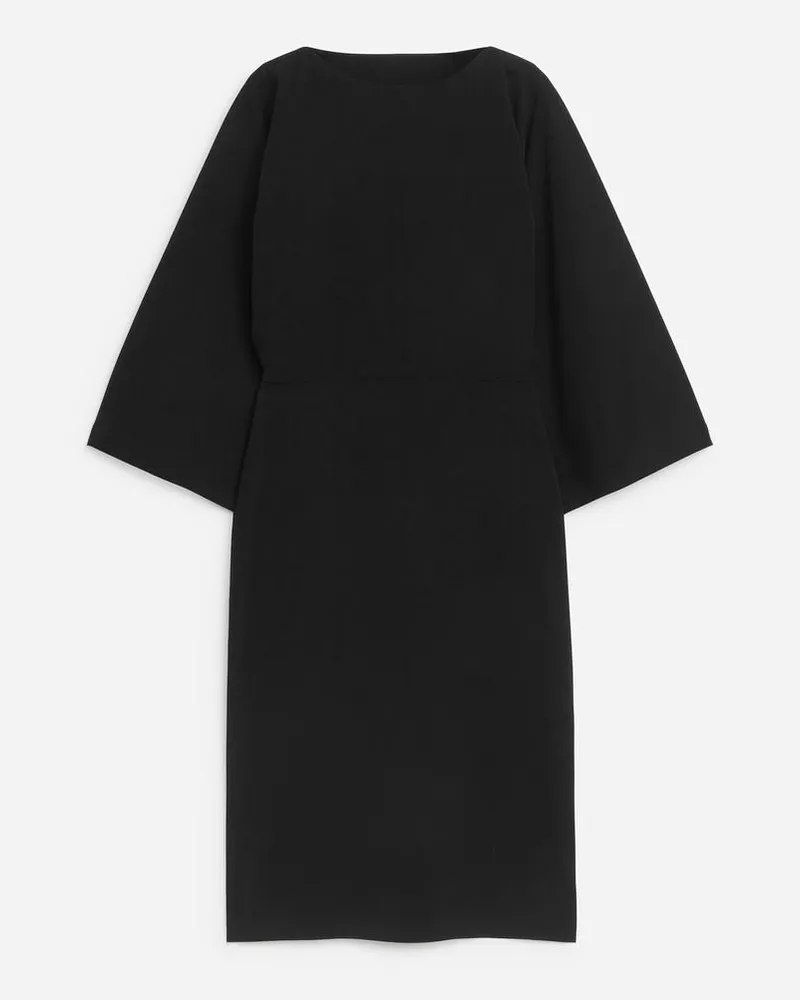 Arket Midikleid Mit U-Boot-Ausschnitt -Schwarz Schwarz