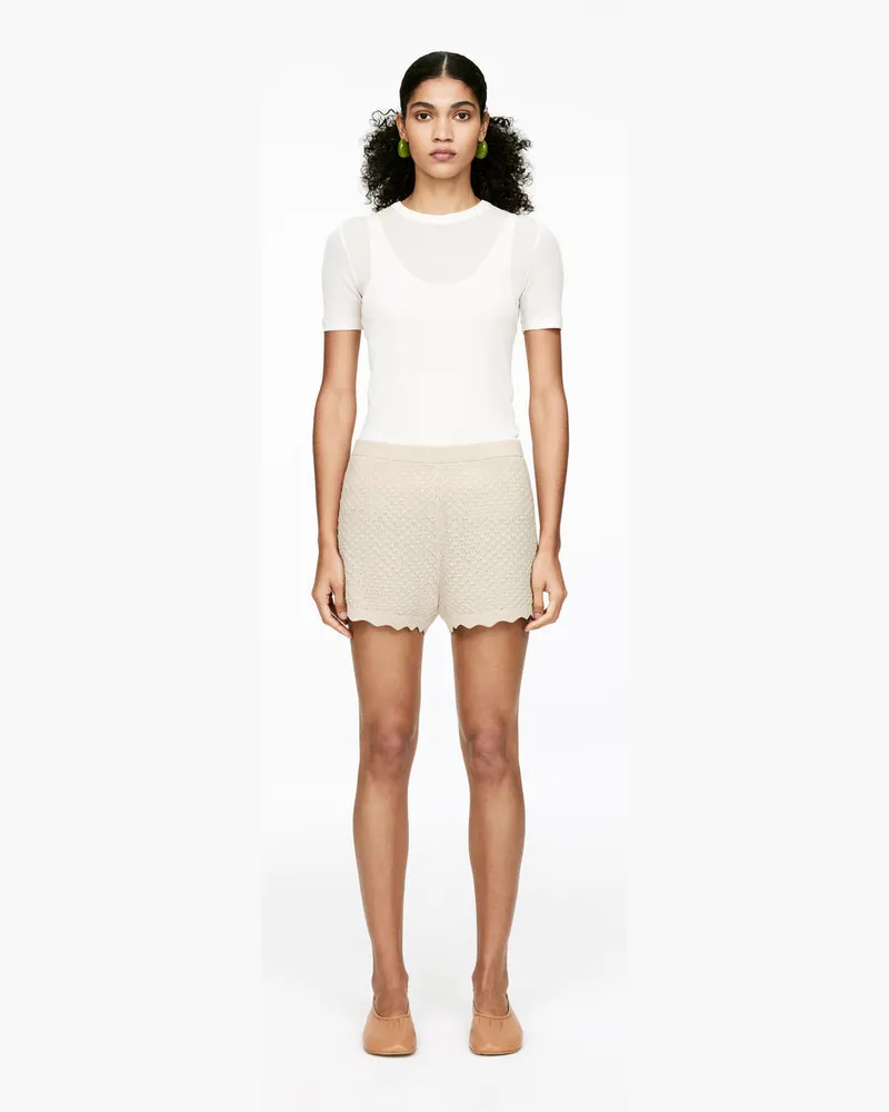 Arket Shorts Mit Bogenkante -Beige Beige