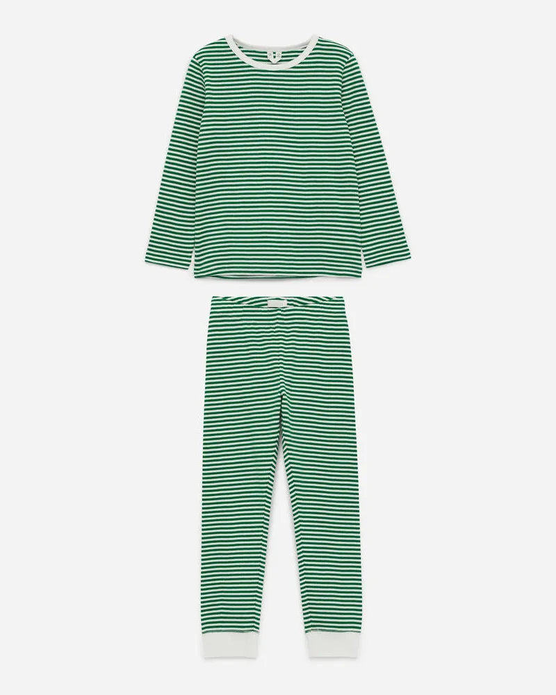 Arket Jersey-Pyjama - Grün|Mehrfarbig|Weiß Grün