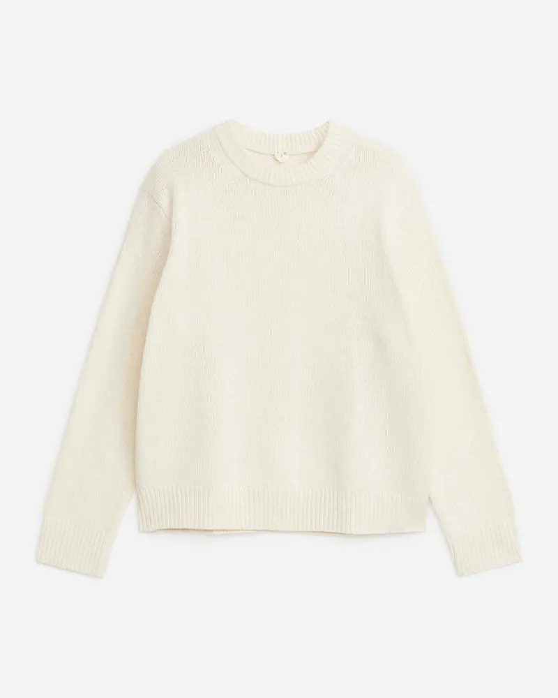 Arket Strickpullover Aus Schwerer Wollmischung - Beige Beige