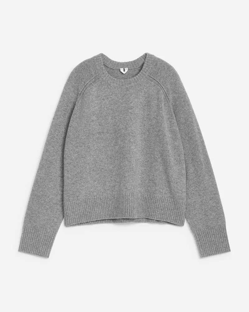 Arket Wollpullover - Grau Graumeliert