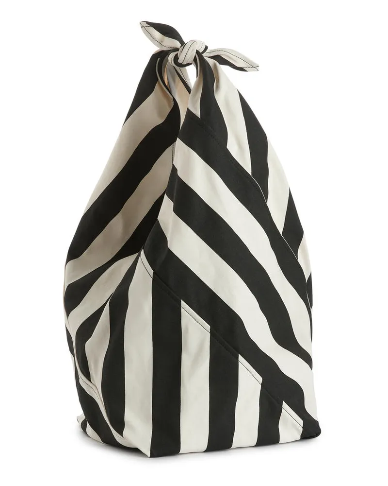 Arket Baumwolltragetasche Mit Knoten -Schwarz Schwarz