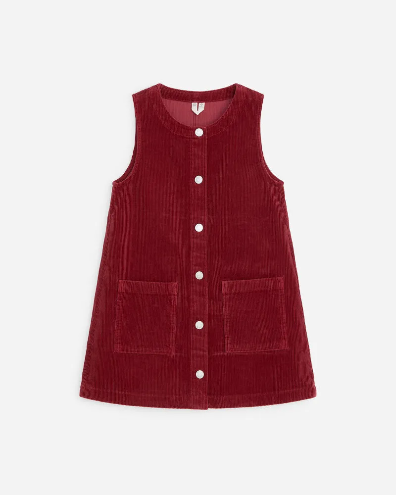 Arket Kleid Aus Baumwollcord -Rot Rot