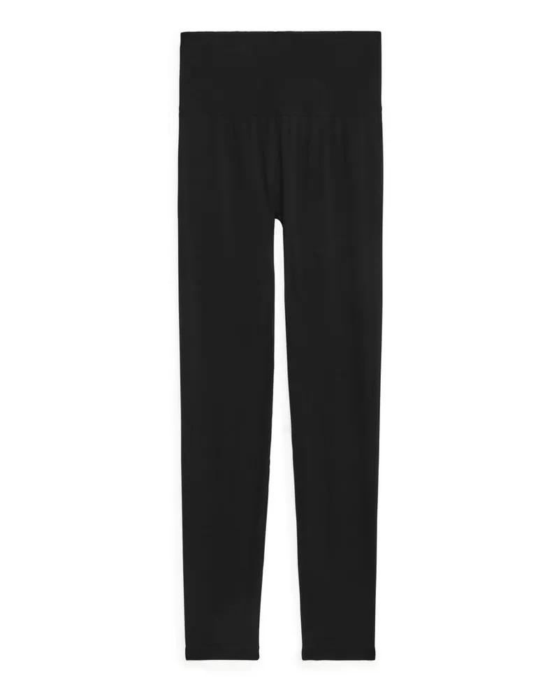 Arket Nahtlose Yoga-Leggings - Schwarz Schwarz