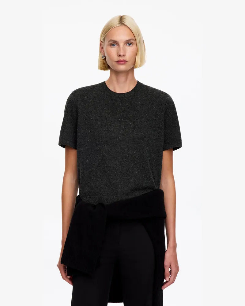 Arket Gestricktes T-Shirt Aus Wolle -Grau Grau