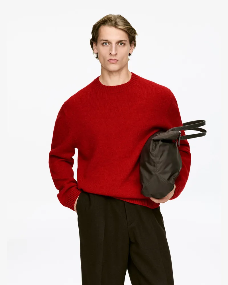 Arket Wollpullover Mit Rundhalsausschnitt -Rot Rot