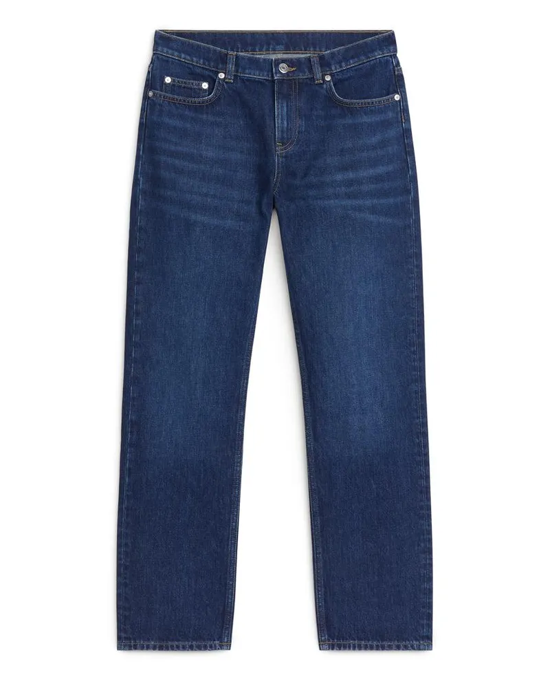 Arket Hazel Low Straight Jeans - Blau Vintageblau