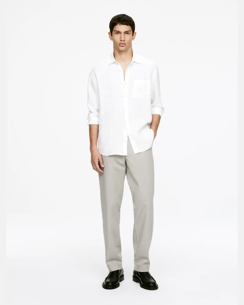 Arket Gerade Geschnittene Chino Aus Baumwolle -Beige Beige