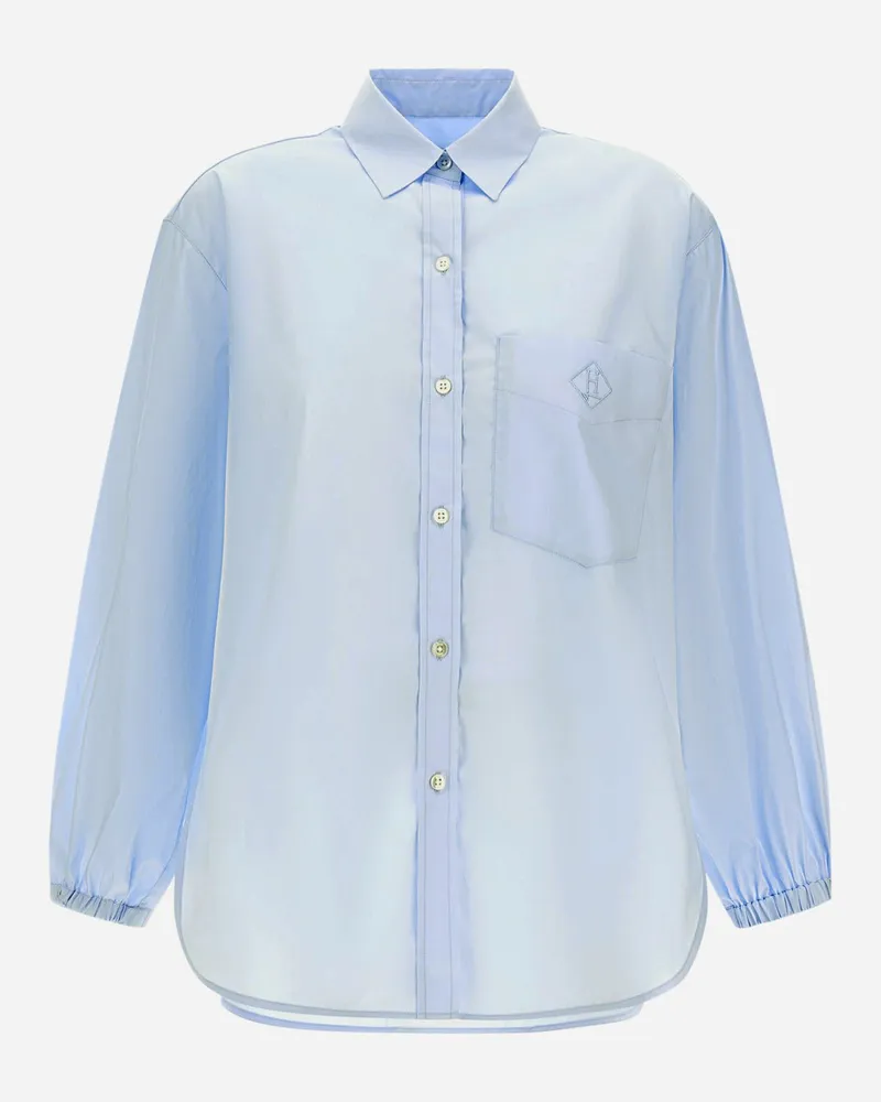Herno Hemdbluse Aus Cotton Hellblau
