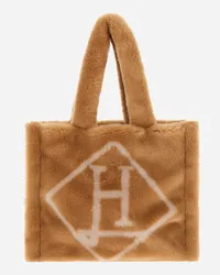 Herno Tasche Aus Soft Faux Fur Camel