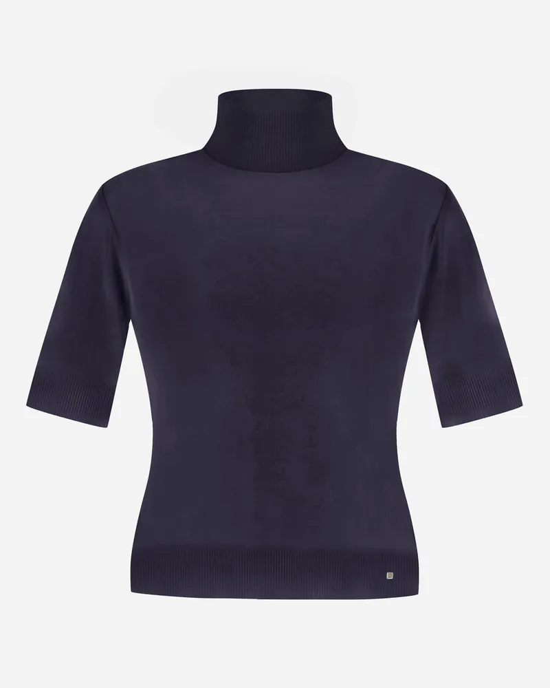 Herno Pullover Aus Fine Wool Jersey Marineblau