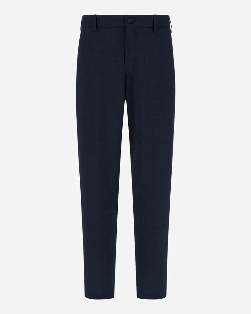 Herno Hose Aus Light Wool Blend Marineblau