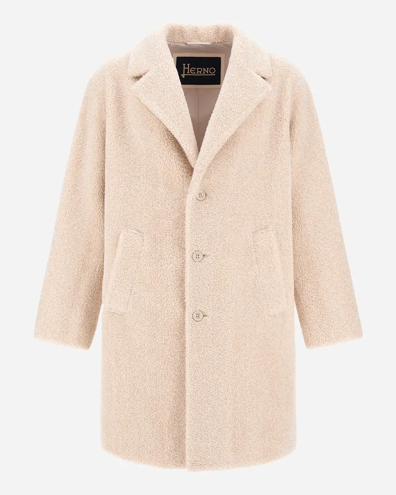 Herno Mantel Aus Melange Teddy - Mann Mäntel & Trenchcoats Chantilly Chantilly