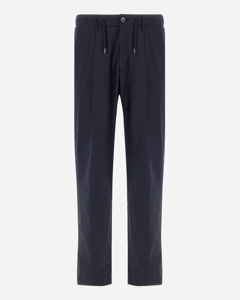 Herno Hose Resort Aus Elastischem Micromodal - Mann Hose Marineblau Marineblau
