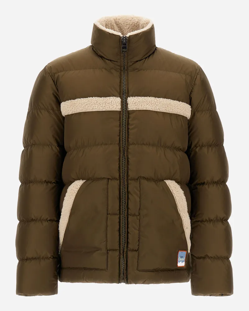 Herno Jacke Aus Nylon Chamonix Und Sherpa - Mann Parka & Jacken Militärgrün Militärgrün