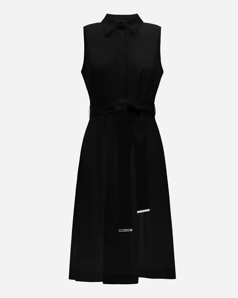 Herno Kleid Aus Structured Nylon Schwarz
