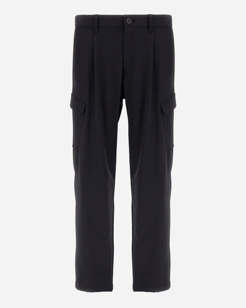 Herno Cargohose Aus Light Comfort Stretch Woven - Mann Hose Schwarz Schwarz