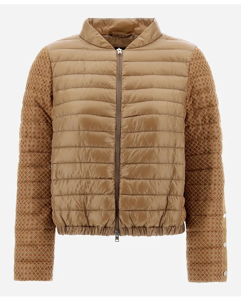 Herno Nylon Ultralight Und Spring Lace Bomberjacke Camel