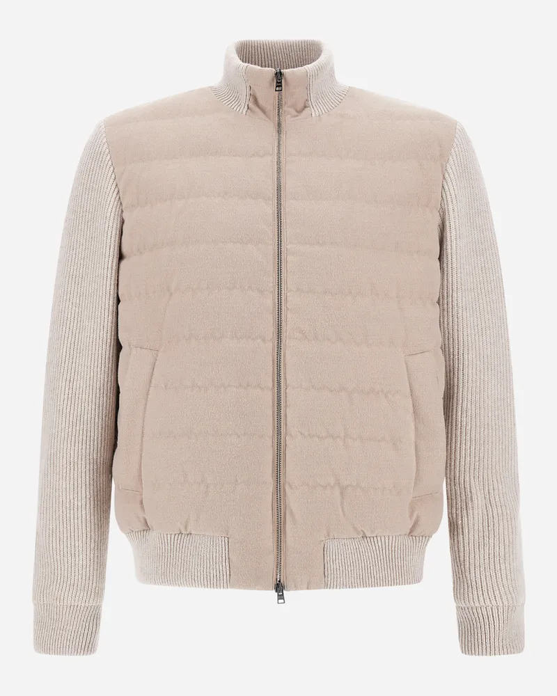 Herno Jacke Resort Aus Mélange-flanell Aus Einer Wollmischung - Mann Pullover & Strickjacken Chantilly Chantilly