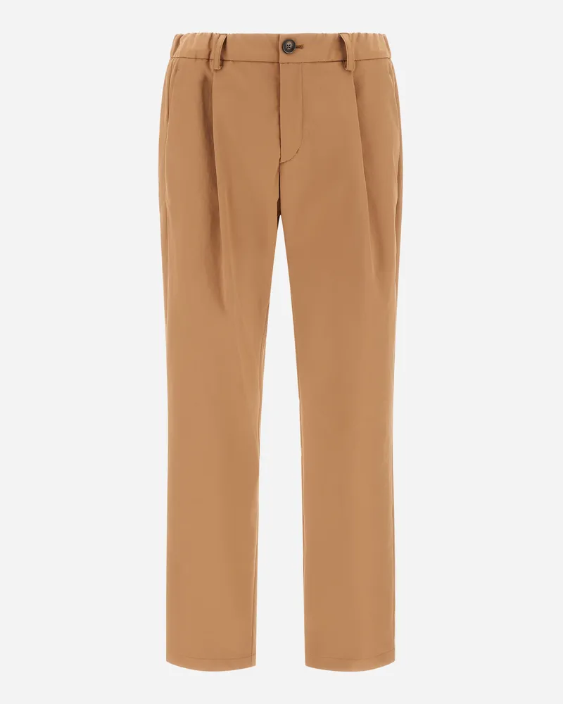 Herno Hose Aus Cotton Feel Camel