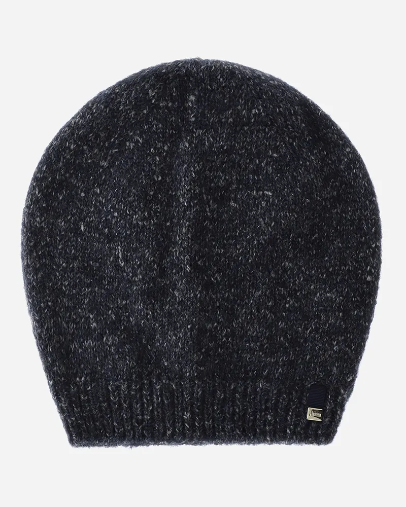 Herno Beanie Aus Angel Marineblau