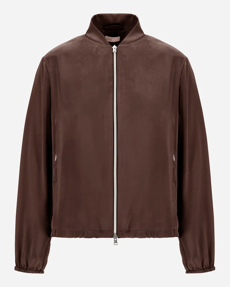 Herno Bomberjacke Resort Aus Extra Feinem Satin - Frau Bomber Dunkle Schokolade Dunkle