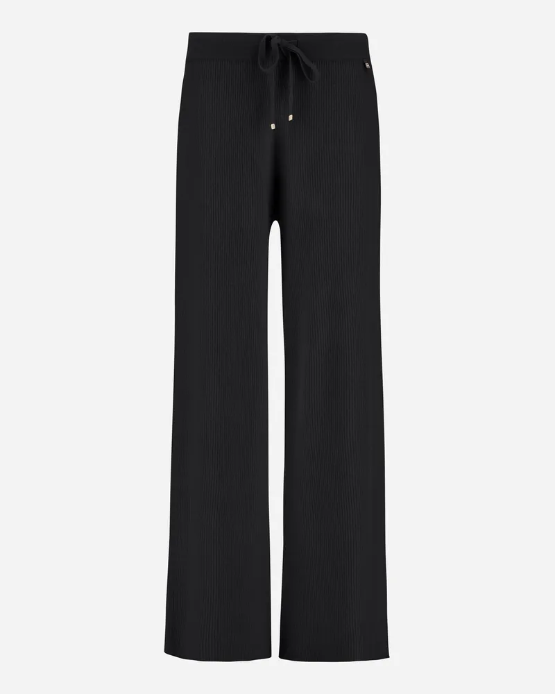 Herno Hose Aus Rib Wool Cashmere Schwarz