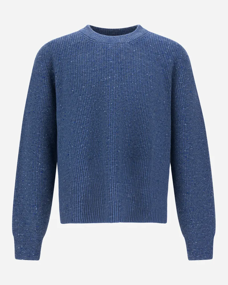 Herno Pullover Aus Kaschmir Und Wolle Mit Patentmuster - Mann Pullover & Strickjacken Hellblau Hellblau