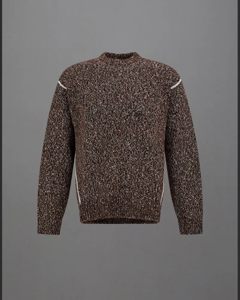 Herno Pullover Laminar Aus Mouliné Knit -   Schwarz Schwarz