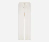 Hose Resort Aus Cashmere Silk - Frau Hose Elfenbein