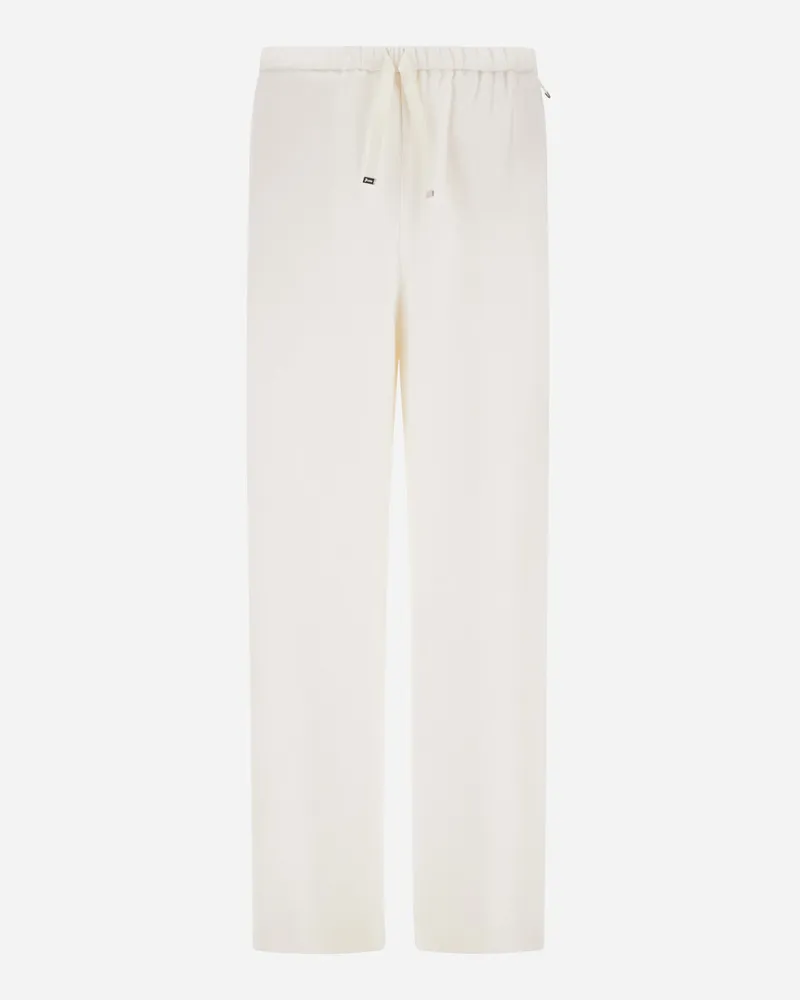 Herno Hose Resort Aus Cashmere Silk - Frau Hose Elfenbein Elfenbein