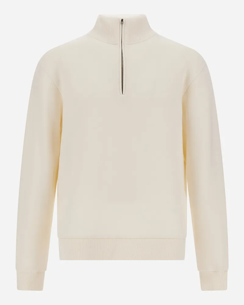 Herno Sweatshirt Aus Baumwolle Und Wolle - Mann Pullover & Strickjacken Elfenbein Elfenbein