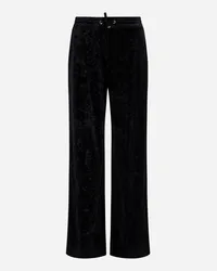 Herno Hose Aus Marbled Velvet Schwarz