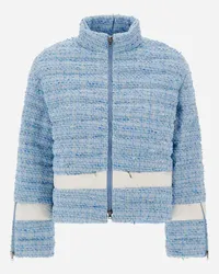 Herno Glam Tweed And Ecoage Bomberjacke Hellblau