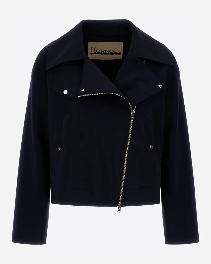 Herno Bikerjacke Aus First Act Pef Schwarz