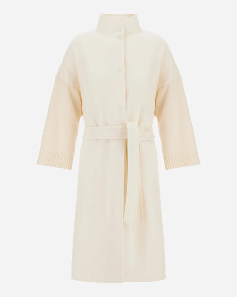 Herno Mantel Resort Aus Doppelgewebe Aus Wolle - Frau Mäntel & Trenchcoats Weiß Weiß