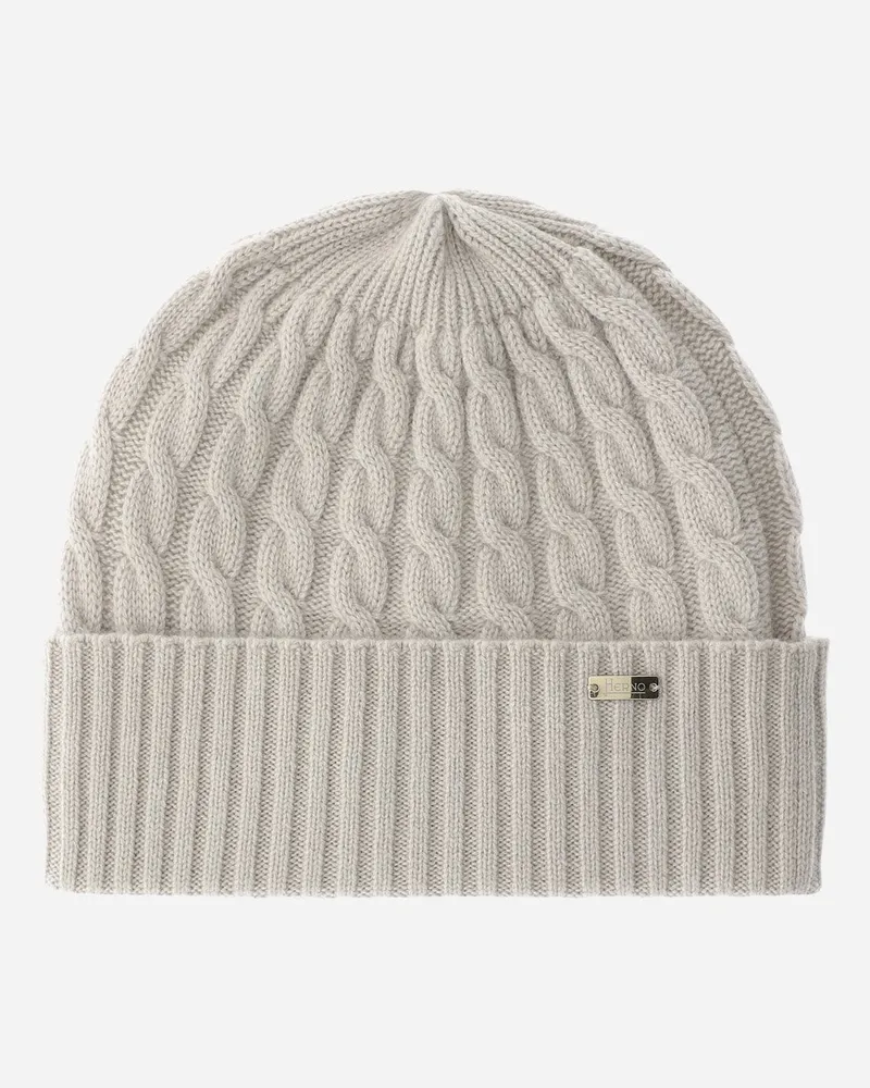 Herno Mütze Aus Eternity Cashmere Cable Chantilly