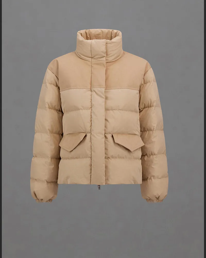Herno Jacke Laminar Aus Organic Feel Down Und Sueded Cotton -   Helles Camel Helles