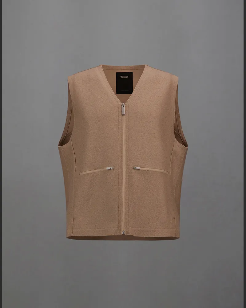 Herno Weste Laminar Aus Compact Wool -   Helles Camel Helles