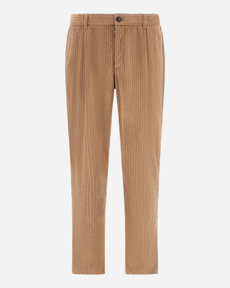 Herno Hose Aus Cord - Mann Hose Camel Camel