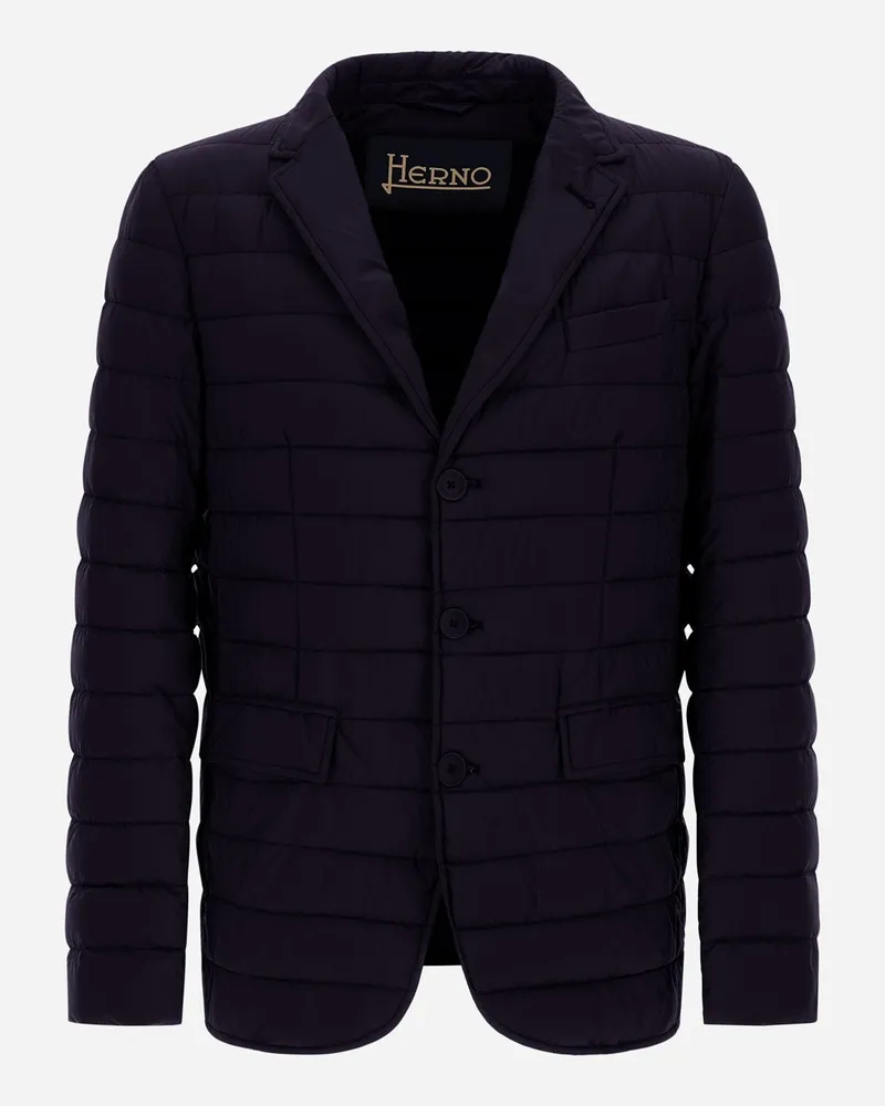 Herno Blazer Aus Ecoage Marineblau