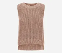Weste Aus Glitter Knit