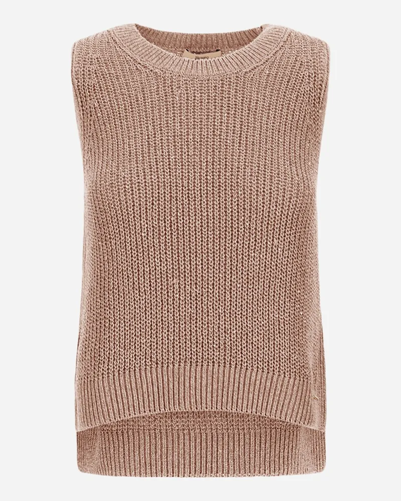 Herno Weste Aus Glitter Knit Hellrosa