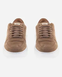 Herno Sneakers Aus Veloursleder Camel