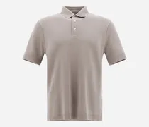 Poloshirt Aus Jersey Knit Effect