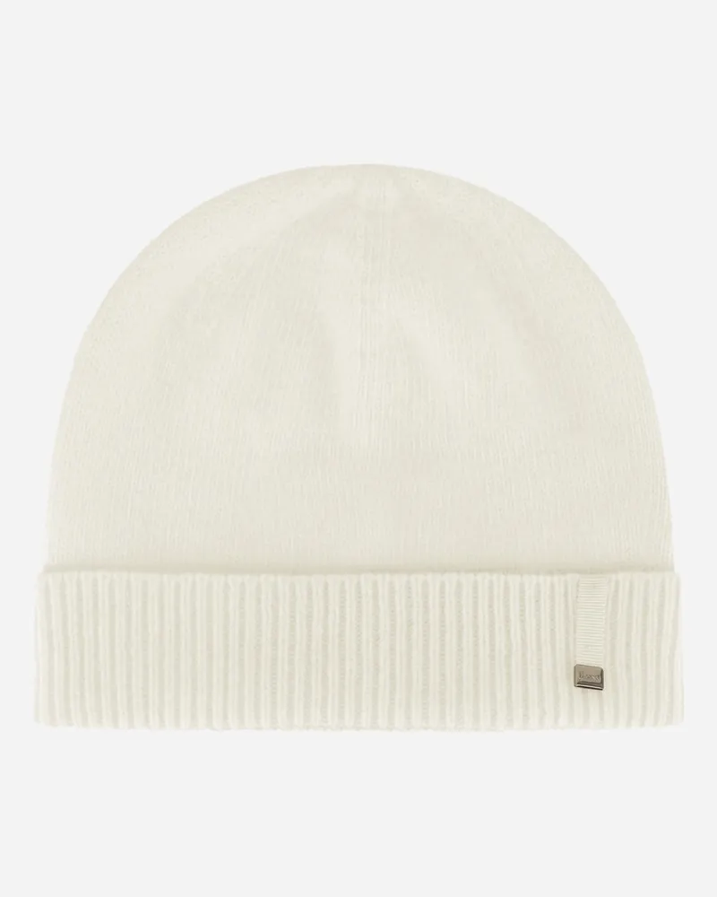 Herno Beanie Aus Wolle Cremefarben