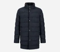 Carcoat Aus Einer Mischung Aus Wolle Und Viskose In Suede-optik - Mann Mäntel & Trenchcoats Marineblau